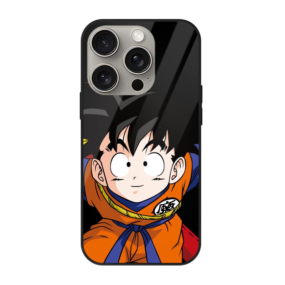 （画像用） ドラゴンボール 孫悟空（そん ごくう）Son Goku カカロット DRAGON BALL Kakarotto 【iPhone15Pro対応】スマホケース 耐衝撃＆黄変防止 背面ガラス