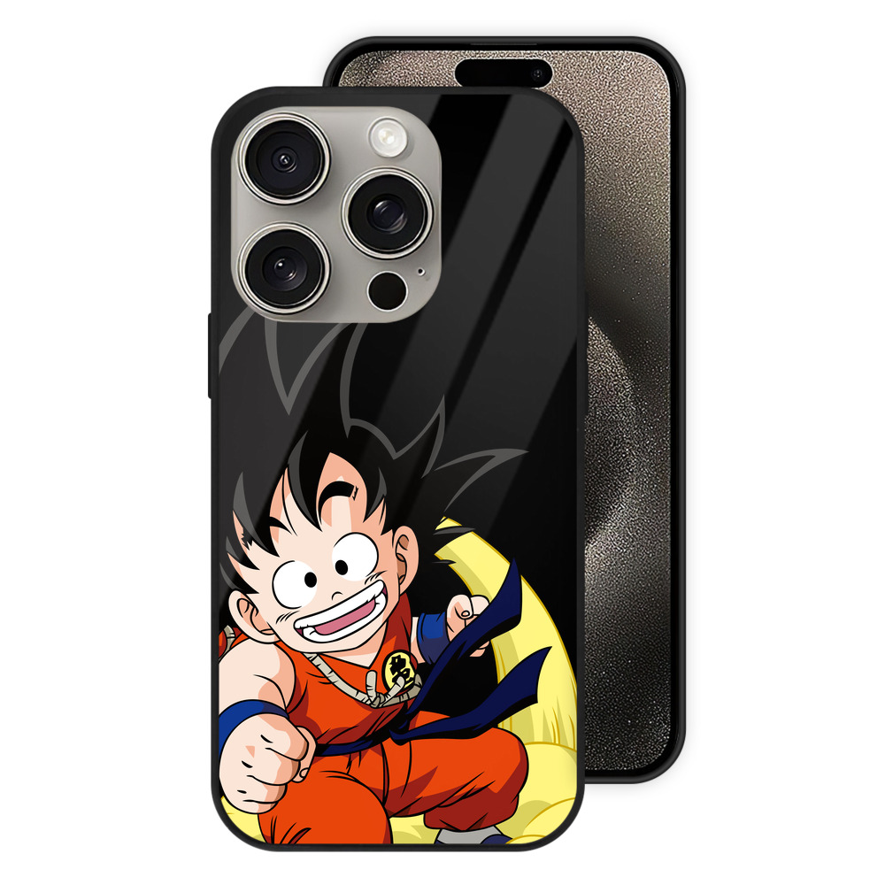 （画像用） ドラゴンボール 孫悟空（そん ごくう）Son Goku カカロット DRAGON BALL Kakarotto 【iPhone15Pro対応】スマホケース 耐衝撃＆黄変防止 背面ガラス