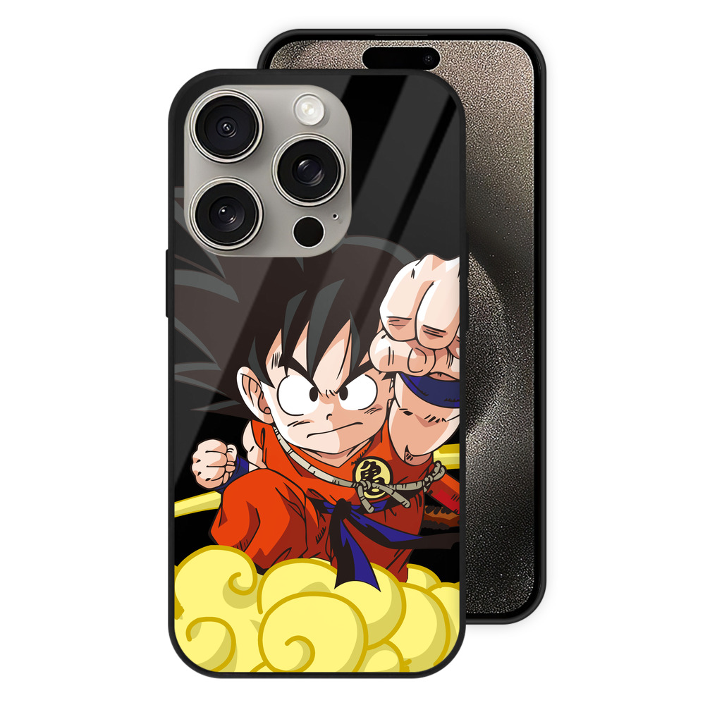 （画像用） ドラゴンボール 孫悟空（そん ごくう）Son Goku カカロット DRAGON BALL Kakarotto 【iPhone15Pro対応】スマホケース 耐衝撃＆黄変防止 背面ガラス