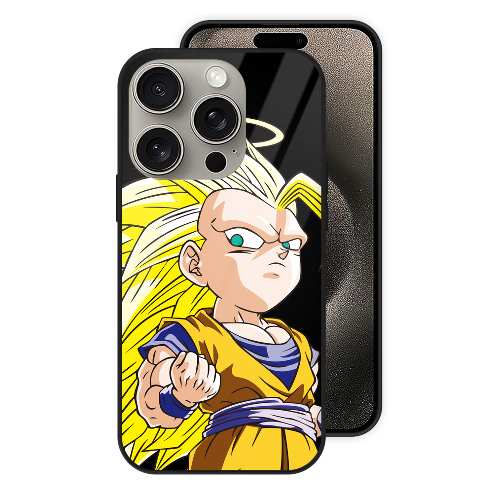 （画像用） ドラゴンボール 孫悟空（そん ごくう）Son Goku カカロット DRAGON BALL Kakarotto 【iPhone15Pro対応】スマホケース 耐衝撃＆黄変防止 背面ガラス