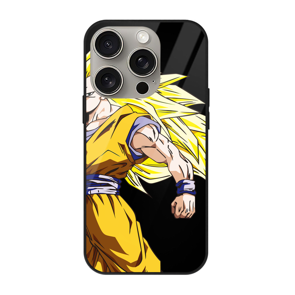（画像用） ドラゴンボール 孫悟空（そん ごくう）Son Goku カカロット DRAGON BALL Kakarotto 【iPhone15Pro対応】スマホケース 耐衝撃＆黄変防止 背面ガラス
