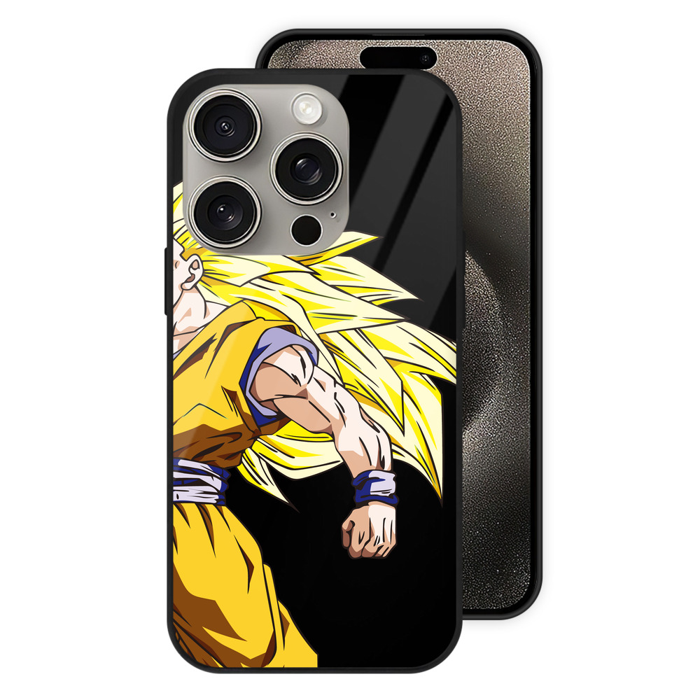 （画像用） ドラゴンボール 孫悟空（そん ごくう）Son Goku カカロット DRAGON BALL Kakarotto 【iPhone15Pro対応】スマホケース 耐衝撃＆黄変防止 背面ガラス