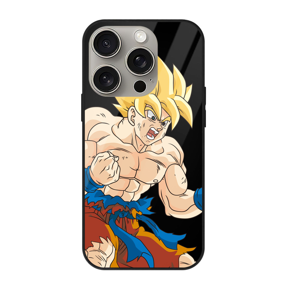 （画像用） ドラゴンボール 孫悟空（そん ごくう）Son Goku カカロット DRAGON BALL Kakarotto 【iPhone15Pro対応】スマホケース 耐衝撃＆黄変防止 背面ガラス