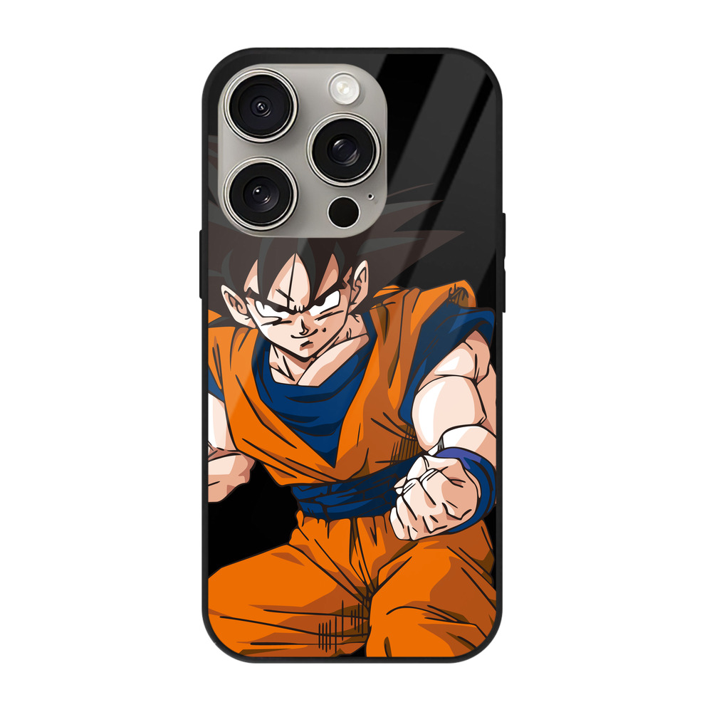 （画像用） ドラゴンボール 孫悟空（そん ごくう）Son Goku カカロット DRAGON BALL Kakarotto 【iPhone15Pro対応】スマホケース 耐衝撃＆黄変防止 背面ガラス