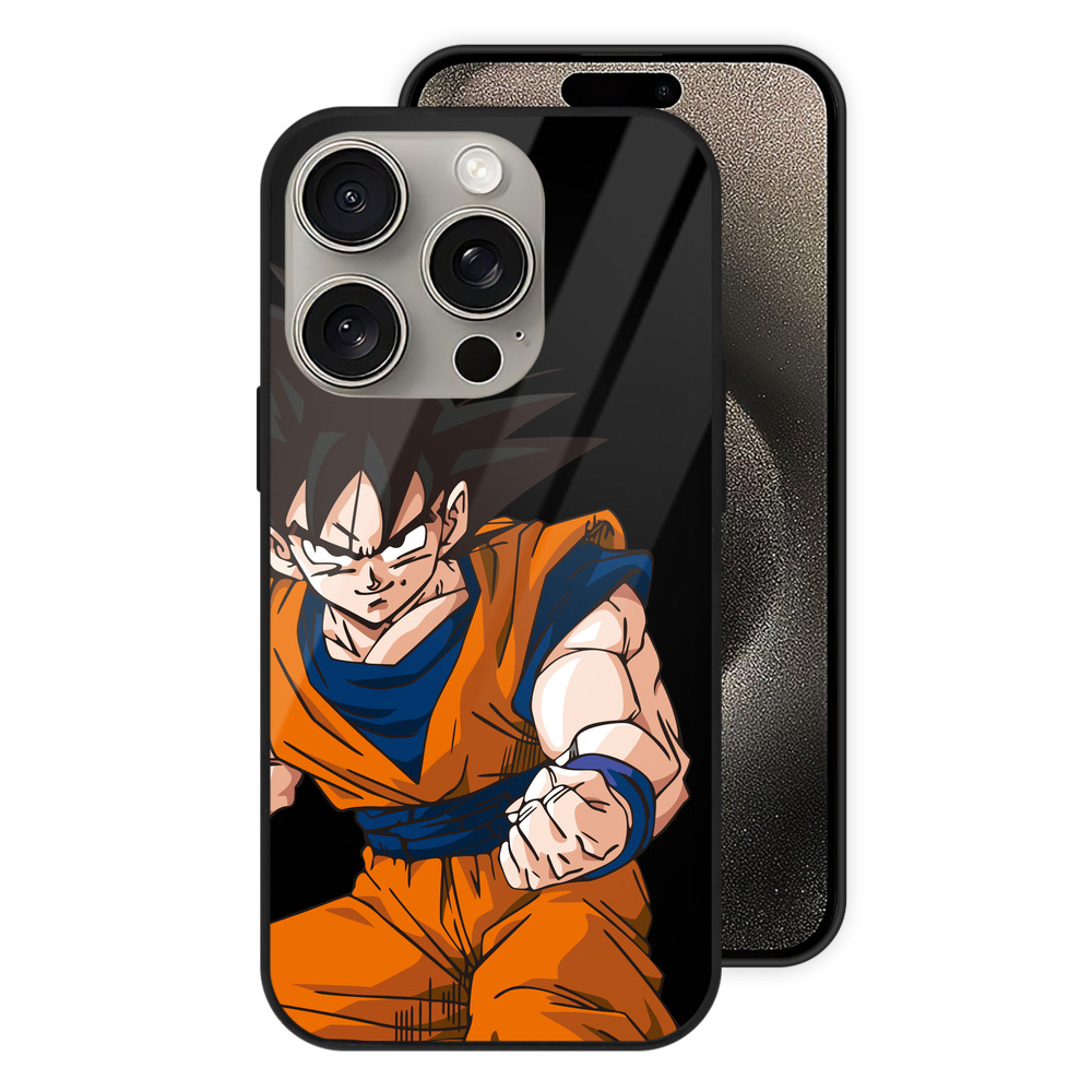 （画像用） ドラゴンボール 孫悟空（そん ごくう）Son Goku カカロット DRAGON BALL Kakarotto 【iPhone15Pro対応】スマホケース 耐衝撃＆黄変防止 背面ガラス