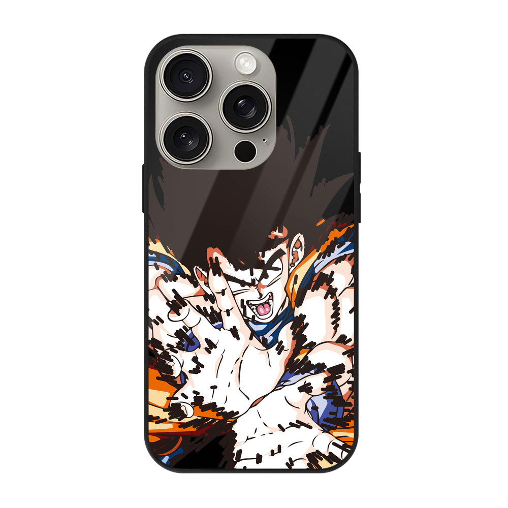 （画像用） ドラゴンボール 孫悟空（そん ごくう）Son Goku カカロット DRAGON BALL Kakarotto 【iPhone15Pro対応】スマホケース 耐衝撃＆黄変防止 背面ガラス