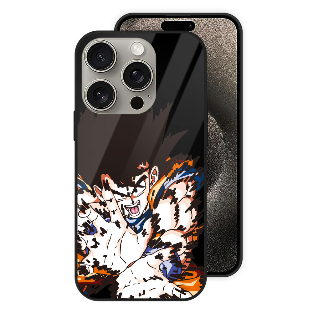 （画像用） ドラゴンボール 孫悟空（そん ごくう）Son Goku カカロット DRAGON BALL Kakarotto 【iPhone15Pro対応】スマホケース 耐衝撃＆黄変防止 背面ガラス