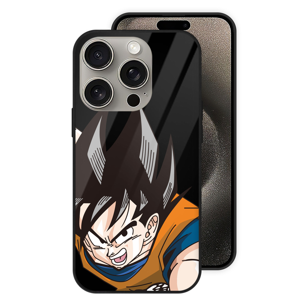 （画像用） ドラゴンボール 孫悟空（そん ごくう）Son Goku カカロット DRAGON BALL Kakarotto 【iPhone15Pro対応】スマホケース 耐衝撃＆黄変防止 背面ガラス