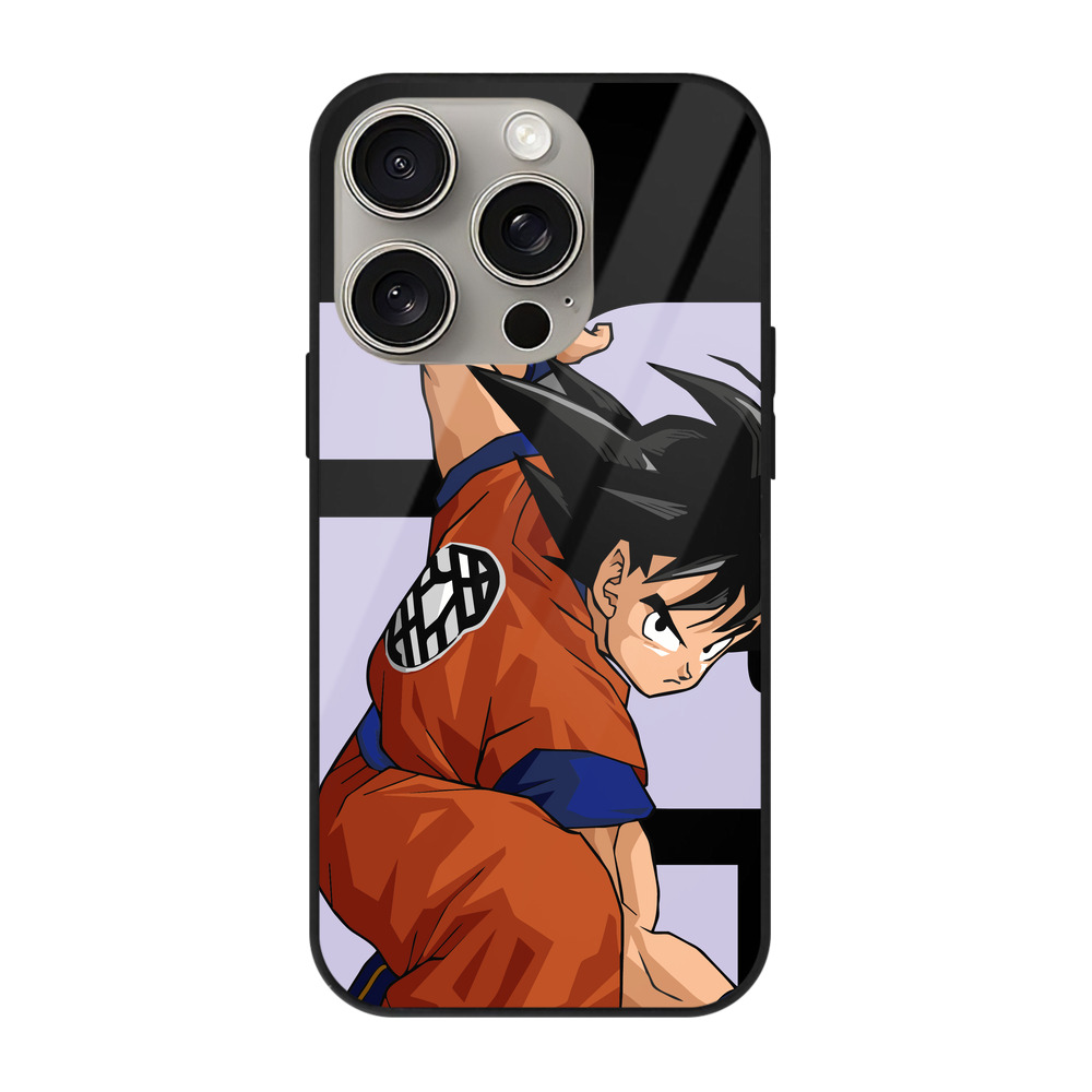 （画像用） ドラゴンボール 孫悟空（そん ごくう）Son Goku カカロット DRAGON BALL Kakarotto 【iPhone15Pro対応】スマホケース 耐衝撃＆黄変防止 背面ガラス
