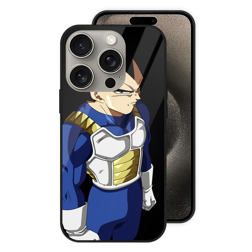 （画像用） ドラゴンボール ベジータ四世（Bejīta Yonsei）DRAGON BALL Vegeta IV 【iPhone15Pro対応】スマホケース 耐衝撃＆黄変防止 背面ガラス