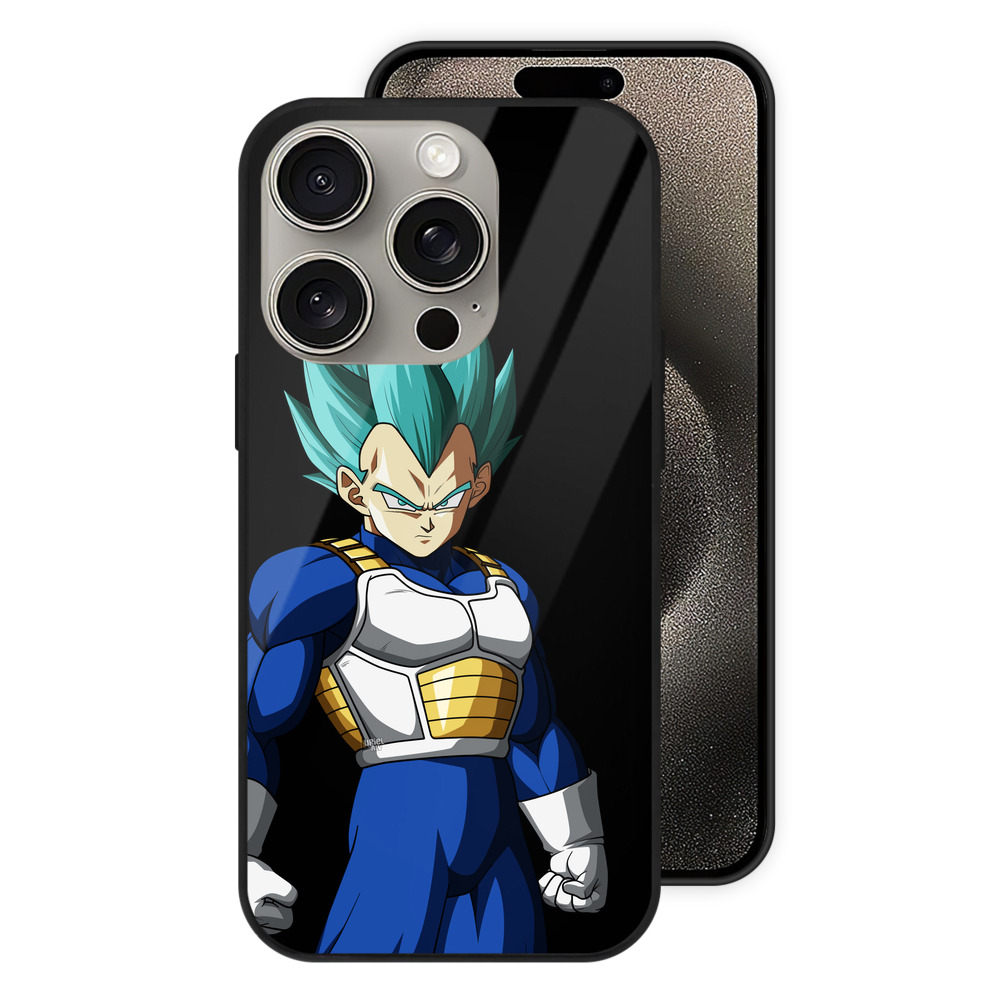 （画像用） ドラゴンボール ベジータ四世（Bejīta Yonsei）DRAGON BALL Vegeta IV 【iPhone15Pro対応】スマホケース 耐衝撃＆黄変防止 背面ガラス