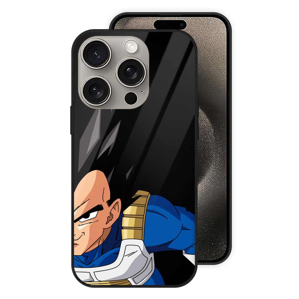 （画像用） ドラゴンボール ベジータ四世（Bejīta Yonsei）DRAGON BALL Vegeta IV 【iPhone15Pro対応】スマホケース 耐衝撃＆黄変防止 背面ガラス