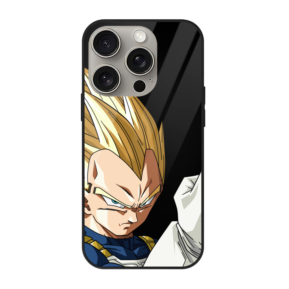 （画像用） ドラゴンボール ベジータ四世（Bejīta Yonsei）DRAGON BALL Vegeta IV 【iPhone15Pro対応】スマホケース 耐衝撃＆黄変防止 背面ガラス