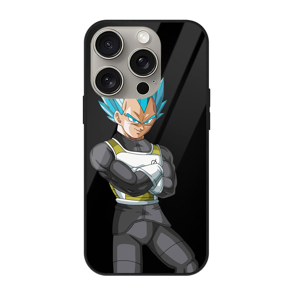 （画像用） ドラゴンボール ベジータ四世（Bejīta Yonsei）DRAGON BALL Vegeta IV 【iPhone15Pro対応】スマホケース 耐衝撃＆黄変防止 背面ガラス