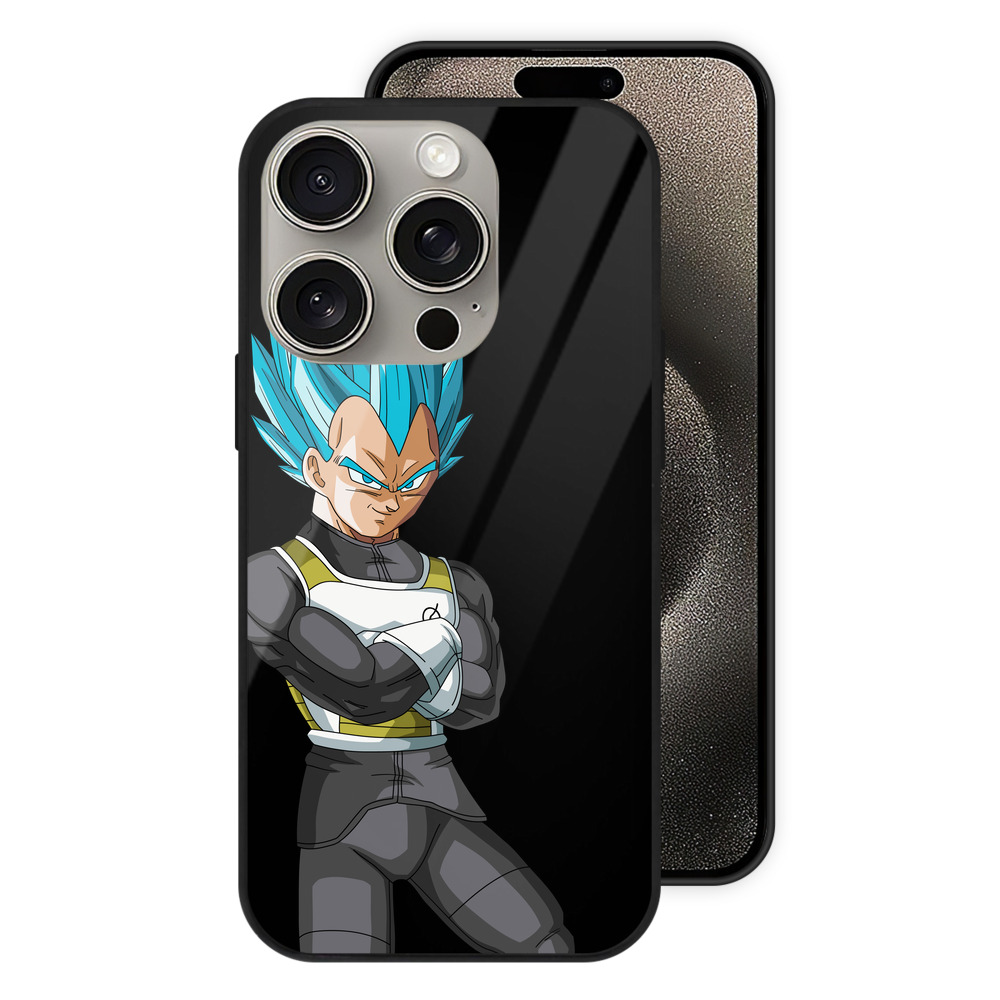 （画像用） ドラゴンボール ベジータ四世（Bejīta Yonsei）DRAGON BALL Vegeta IV 【iPhone15Pro対応】スマホケース 耐衝撃＆黄変防止 背面ガラス