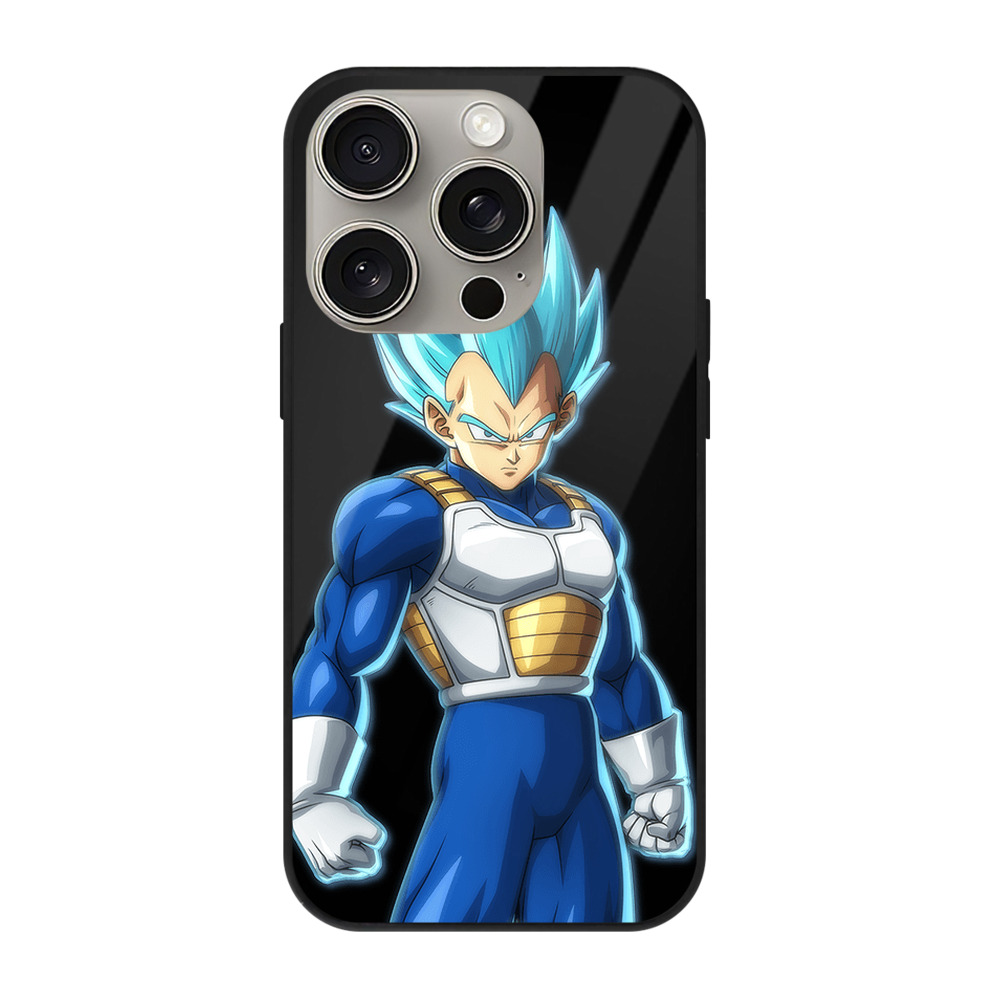 （画像用） ドラゴンボール ベジータ四世（Bejīta Yonsei）DRAGON BALL Vegeta IV 【iPhone15Pro対応】スマホケース 耐衝撃＆黄変防止 背面ガラス