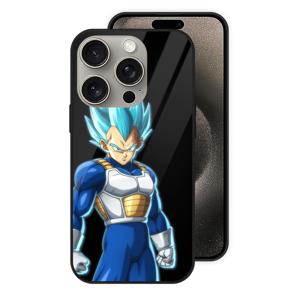 （画像用） ドラゴンボール ベジータ四世（Bejīta Yonsei）DRAGON BALL Vegeta IV 【iPhone15Pro対応】スマホケース 耐衝撃＆黄変防止 背面ガラス