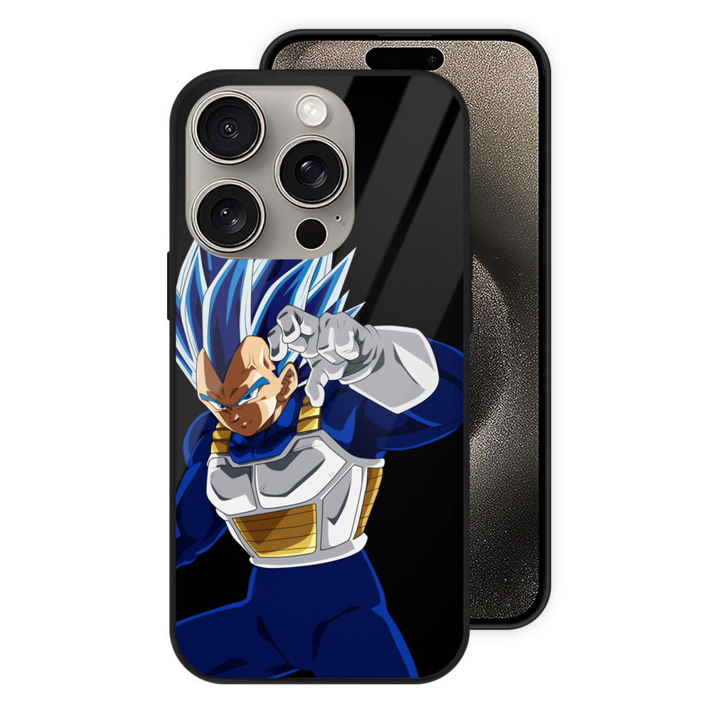 （画像用） ドラゴンボール ベジータ四世（Bejīta Yonsei）DRAGON BALL Vegeta IV 【iPhone15Pro対応】スマホケース 耐衝撃＆黄変防止 背面ガラス