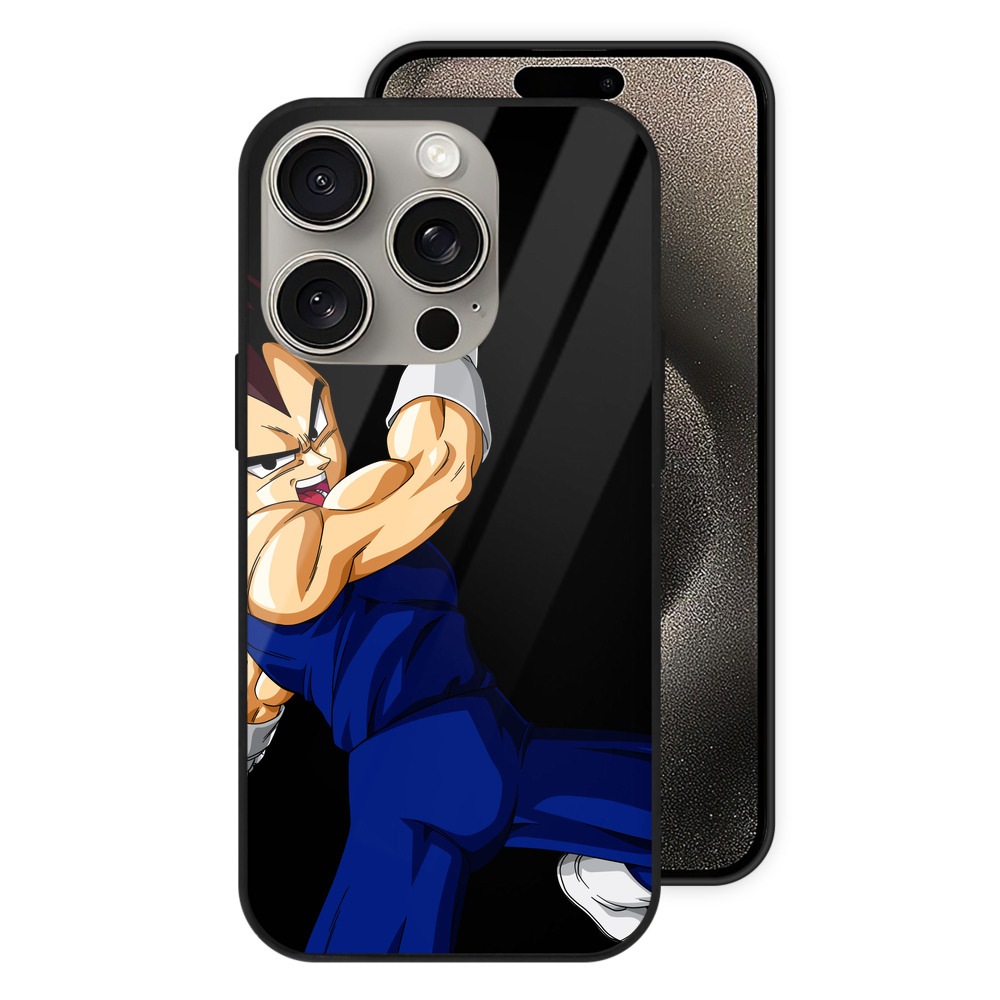 （画像用） ドラゴンボール ベジータ四世（Bejīta Yonsei）DRAGON BALL Vegeta IV 【iPhone15Pro対応】スマホケース 耐衝撃＆黄変防止 背面ガラス