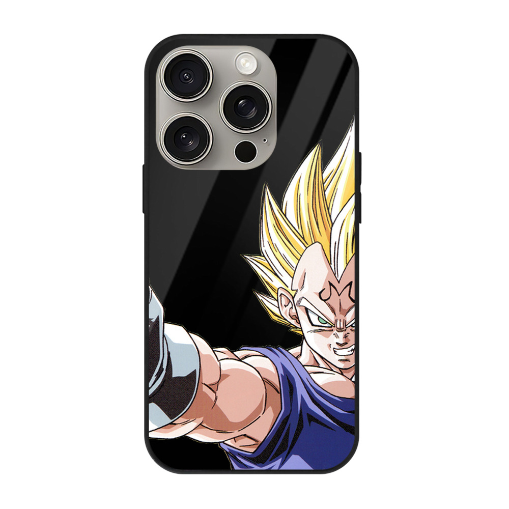 （画像用） ドラゴンボール ベジータ四世（Bejīta Yonsei）DRAGON BALL Vegeta IV 【iPhone15Pro対応】スマホケース 耐衝撃＆黄変防止 背面ガラス