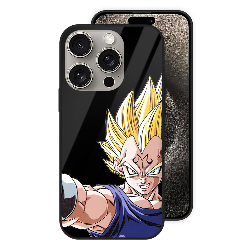 （画像用） ドラゴンボール ベジータ四世（Bejīta Yonsei）DRAGON BALL Vegeta IV 【iPhone15Pro対応】スマホケース 耐衝撃＆黄変防止 背面ガラス