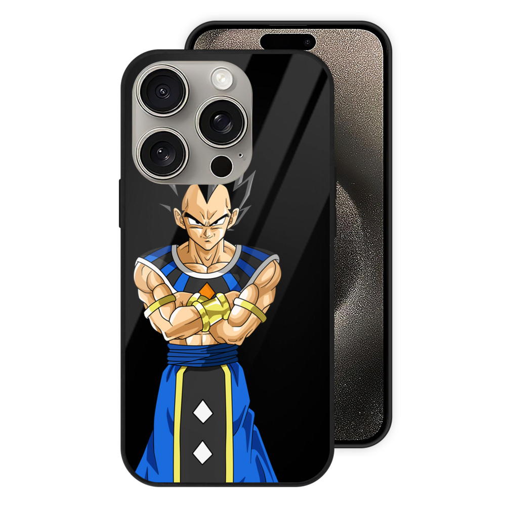 （画像用） ドラゴンボール ベジータ四世（Bejīta Yonsei）DRAGON BALL Vegeta IV 【iPhone15Pro対応】スマホケース 耐衝撃＆黄変防止 背面ガラス