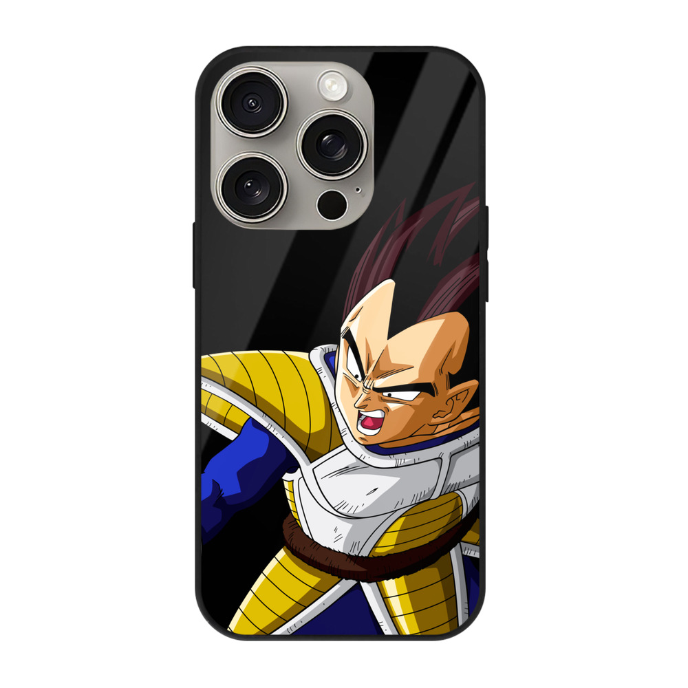（画像用） ドラゴンボール ベジータ四世（Bejīta Yonsei）DRAGON BALL Vegeta IV 【iPhone15Pro対応】スマホケース 耐衝撃＆黄変防止 背面ガラス