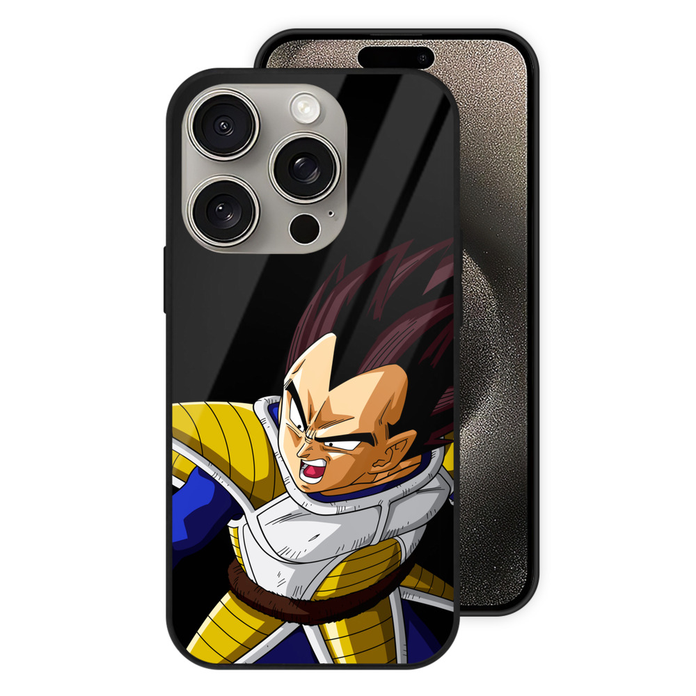 （画像用） ドラゴンボール ベジータ四世（Bejīta Yonsei）DRAGON BALL Vegeta IV 【iPhone15Pro対応】スマホケース 耐衝撃＆黄変防止 背面ガラス
