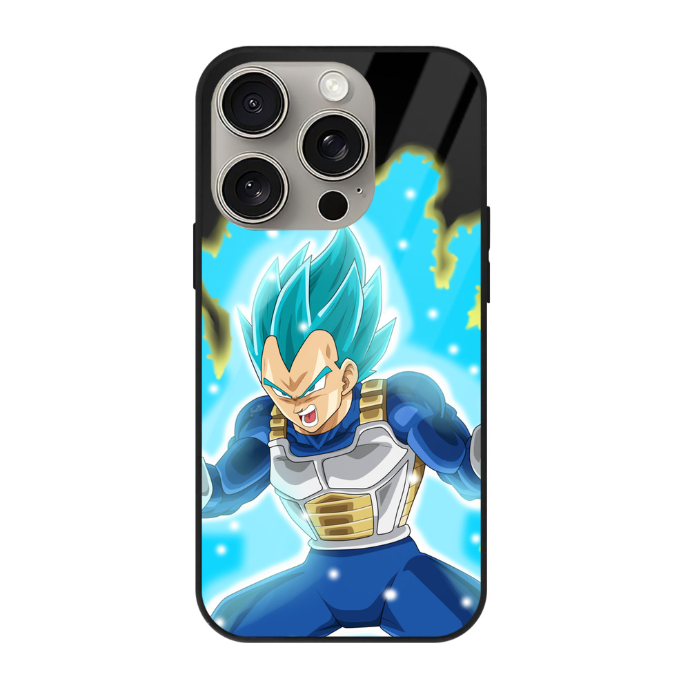（画像用） ドラゴンボール ベジータ四世（Bejīta Yonsei）DRAGON BALL Vegeta IV 【iPhone15Pro対応】スマホケース 耐衝撃＆黄変防止 背面ガラス