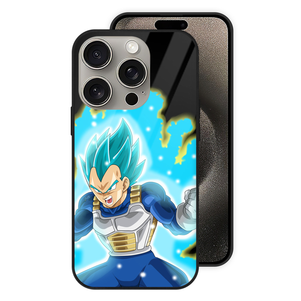 （画像用） ドラゴンボール ベジータ四世（Bejīta Yonsei）DRAGON BALL Vegeta IV 【iPhone15Pro対応】スマホケース 耐衝撃＆黄変防止 背面ガラス