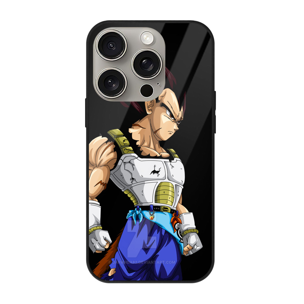 （画像用） ドラゴンボール ベジータ四世（Bejīta Yonsei）DRAGON BALL Vegeta IV 【iPhone15Pro対応】スマホケース 耐衝撃＆黄変防止 背面ガラス