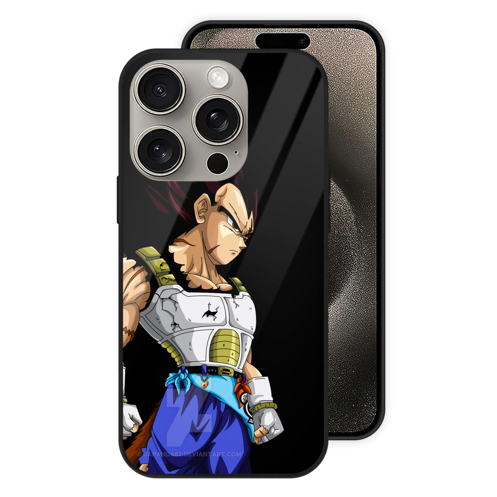 （画像用） ドラゴンボール ベジータ四世（Bejīta Yonsei）DRAGON BALL Vegeta IV 【iPhone15Pro対応】スマホケース 耐衝撃＆黄変防止 背面ガラス