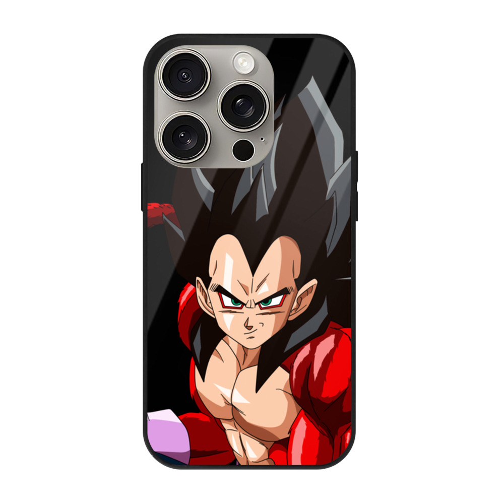 （画像用） ドラゴンボール ベジータ四世（Bejīta Yonsei）DRAGON BALL Vegeta IV 【iPhone15Pro対応】スマホケース 耐衝撃＆黄変防止 背面ガラス