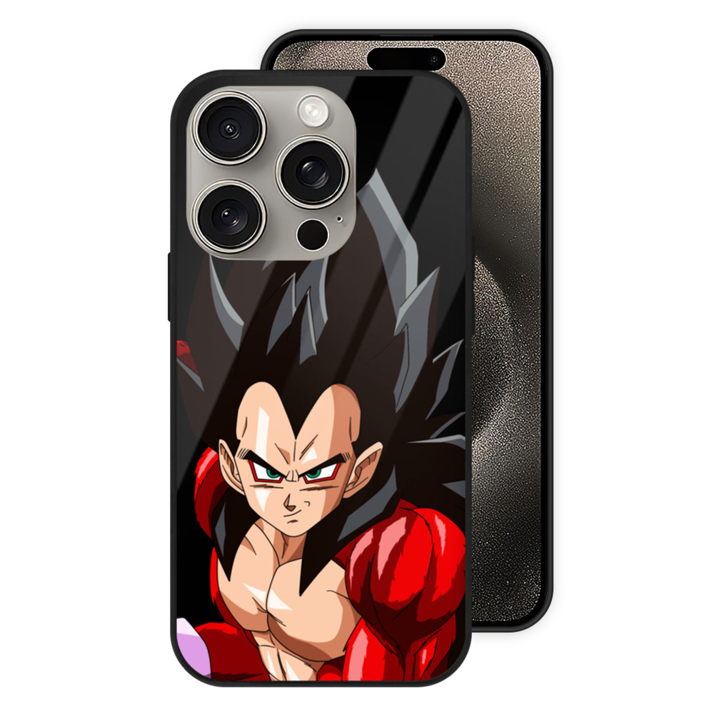 （画像用） ドラゴンボール ベジータ四世（Bejīta Yonsei）DRAGON BALL Vegeta IV 【iPhone15Pro対応】スマホケース 耐衝撃＆黄変防止 背面ガラス