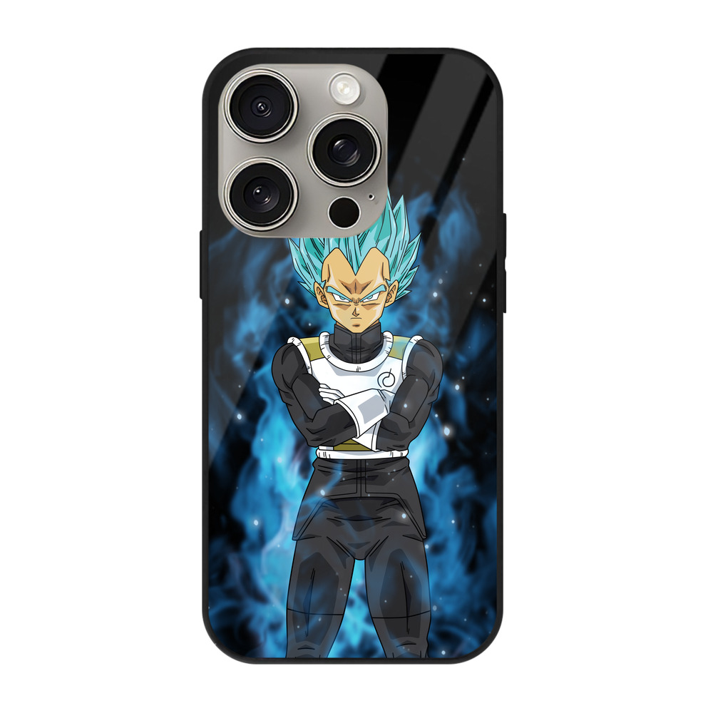 （画像用） ドラゴンボール ベジータ四世（Bejīta Yonsei）DRAGON BALL Vegeta IV 【iPhone15Pro対応】スマホケース 耐衝撃＆黄変防止 背面ガラス