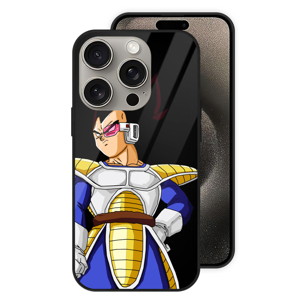 （画像用） ドラゴンボール ベジータ四世（Bejīta Yonsei）DRAGON BALL Vegeta IV 【iPhone15Pro対応】スマホケース 耐衝撃＆黄変防止 背面ガラス