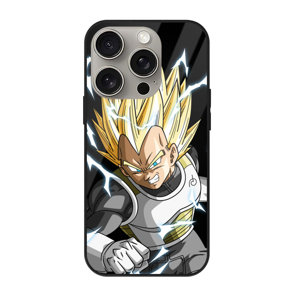 （画像用） ドラゴンボール ベジータ四世（Bejīta Yonsei）DRAGON BALL Vegeta IV 【iPhone15Pro対応】スマホケース 耐衝撃＆黄変防止 背面ガラス