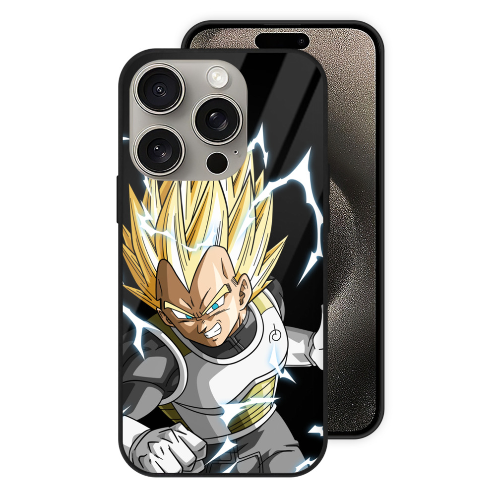 （画像用） ドラゴンボール ベジータ四世（Bejīta Yonsei）DRAGON BALL Vegeta IV 【iPhone15Pro対応】スマホケース 耐衝撃＆黄変防止 背面ガラス