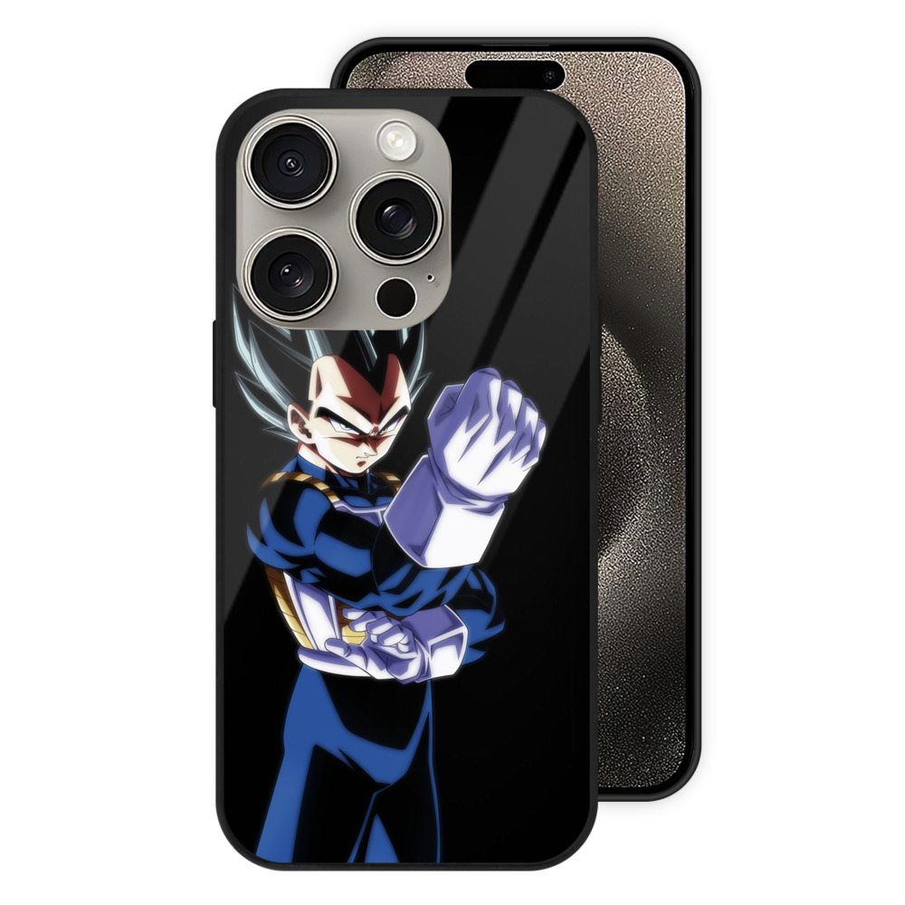（画像用） ドラゴンボール ベジータ四世（Bejīta Yonsei）DRAGON BALL Vegeta IV 【iPhone15Pro対応】スマホケース 耐衝撃＆黄変防止 背面ガラス