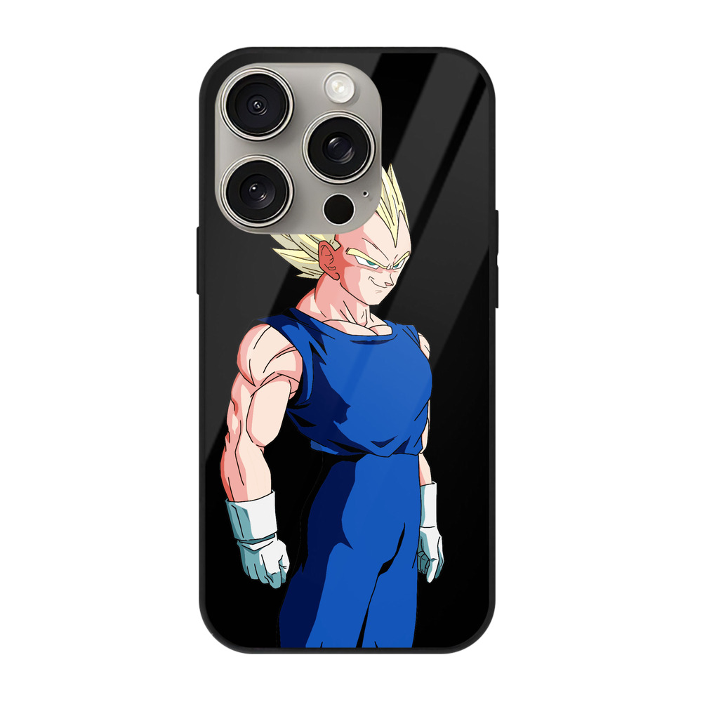 （画像用） ドラゴンボール ベジータ四世（Bejīta Yonsei）DRAGON BALL Vegeta IV 【iPhone15Pro対応】スマホケース 耐衝撃＆黄変防止 背面ガラス