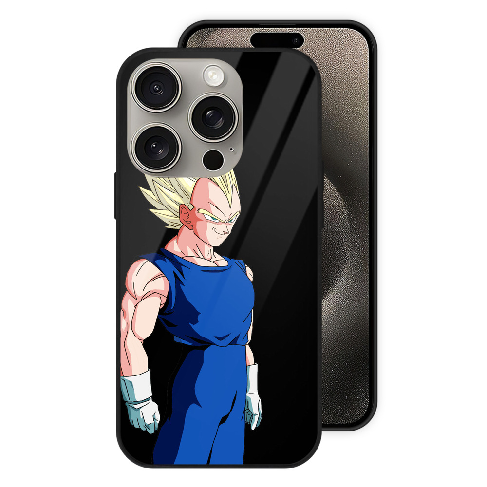 （画像用） ドラゴンボール ベジータ四世（Bejīta Yonsei）DRAGON BALL Vegeta IV 【iPhone15Pro対応】スマホケース 耐衝撃＆黄変防止 背面ガラス