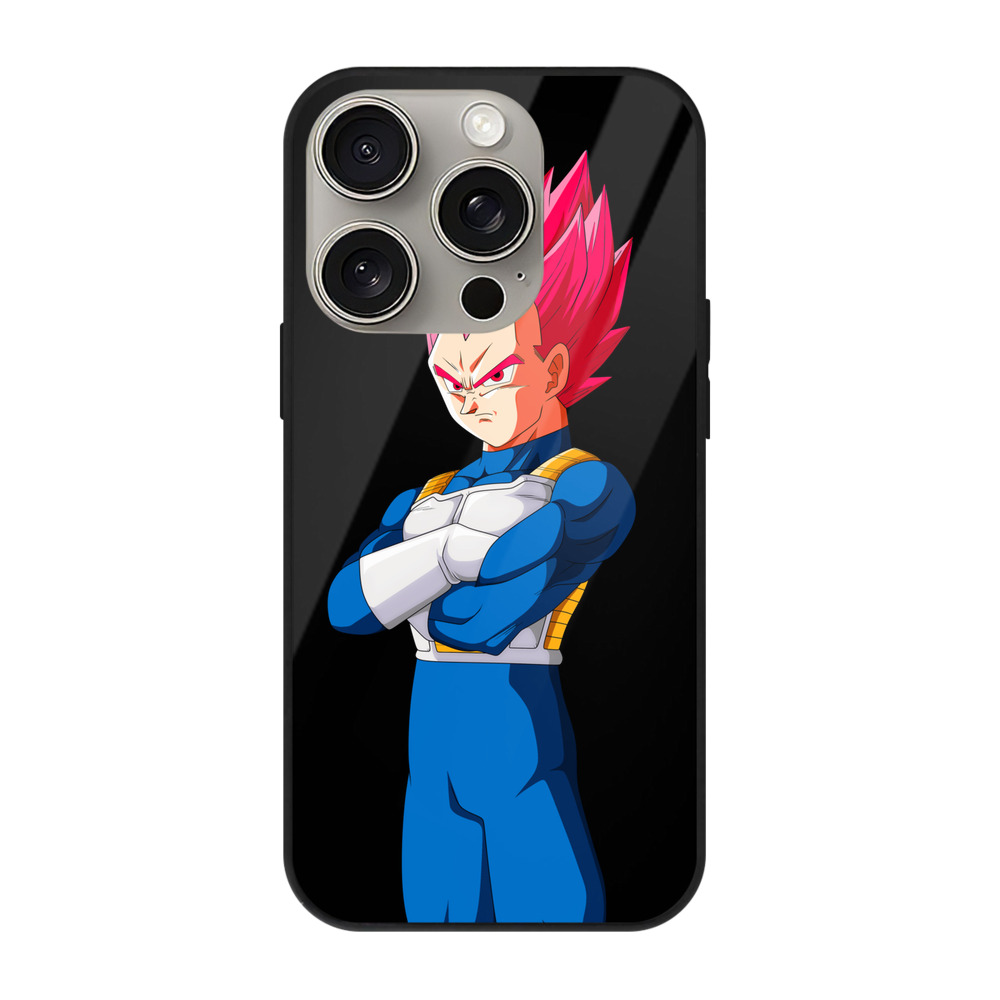 （画像用） ドラゴンボール ベジータ四世（Bejīta Yonsei）DRAGON BALL Vegeta IV 【iPhone15Pro対応】スマホケース 耐衝撃＆黄変防止 背面ガラス