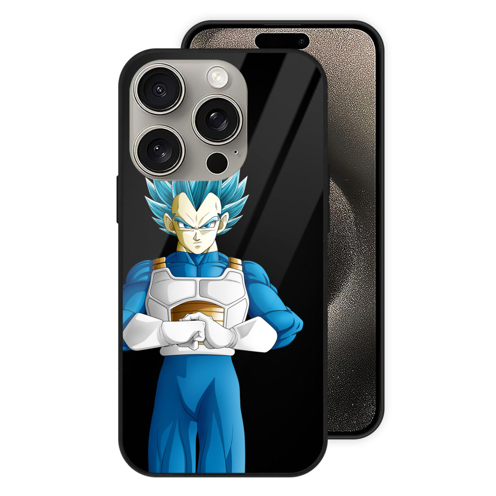 （画像用） ドラゴンボール ベジータ四世（Bejīta Yonsei）DRAGON BALL Vegeta IV 【iPhone15Pro対応】スマホケース 耐衝撃＆黄変防止 背面ガラス