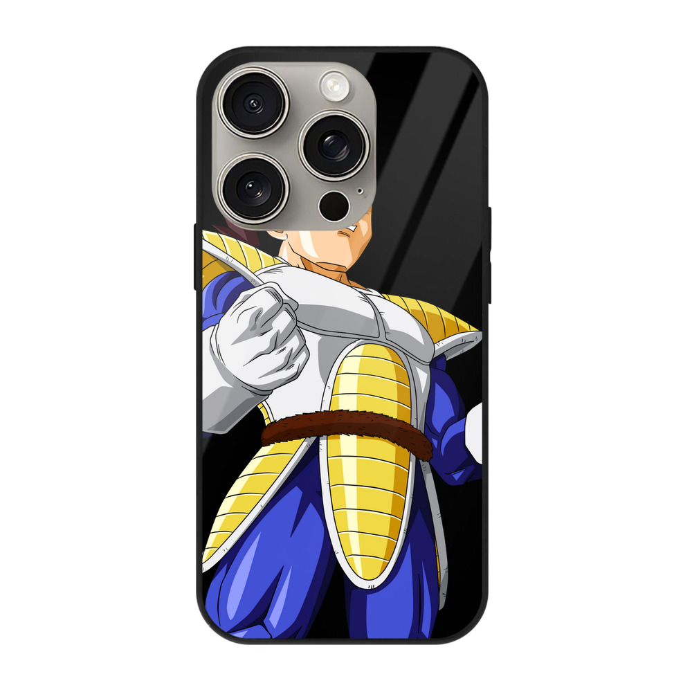 （画像用） ドラゴンボール ベジータ四世（Bejīta Yonsei）DRAGON BALL Vegeta IV 【iPhone15Pro対応】スマホケース 耐衝撃＆黄変防止 背面ガラス