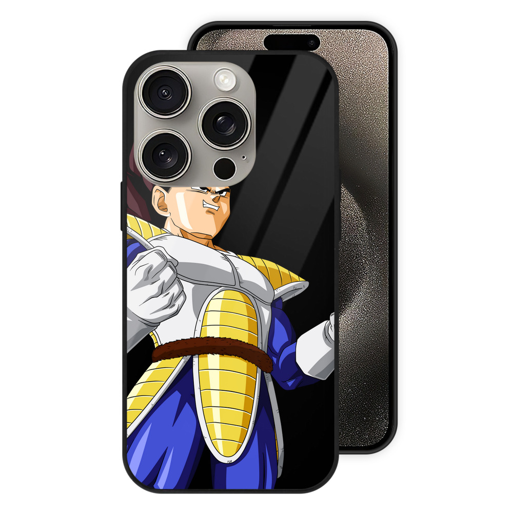 （画像用） ドラゴンボール ベジータ四世（Bejīta Yonsei）DRAGON BALL Vegeta IV 【iPhone15Pro対応】スマホケース 耐衝撃＆黄変防止 背面ガラス