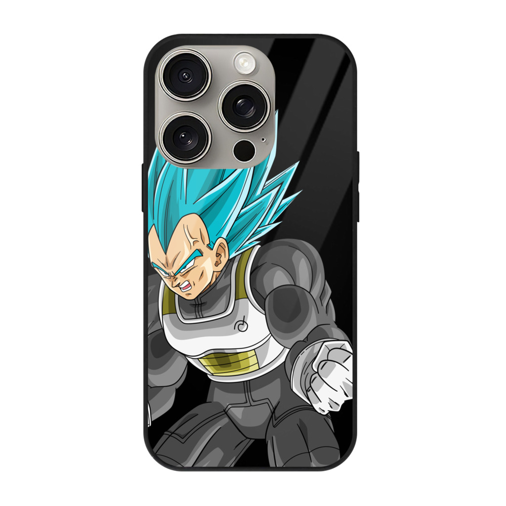 （画像用） ドラゴンボール ベジータ四世（Bejīta Yonsei）DRAGON BALL Vegeta IV 【iPhone15Pro対応】スマホケース 耐衝撃＆黄変防止 背面ガラス