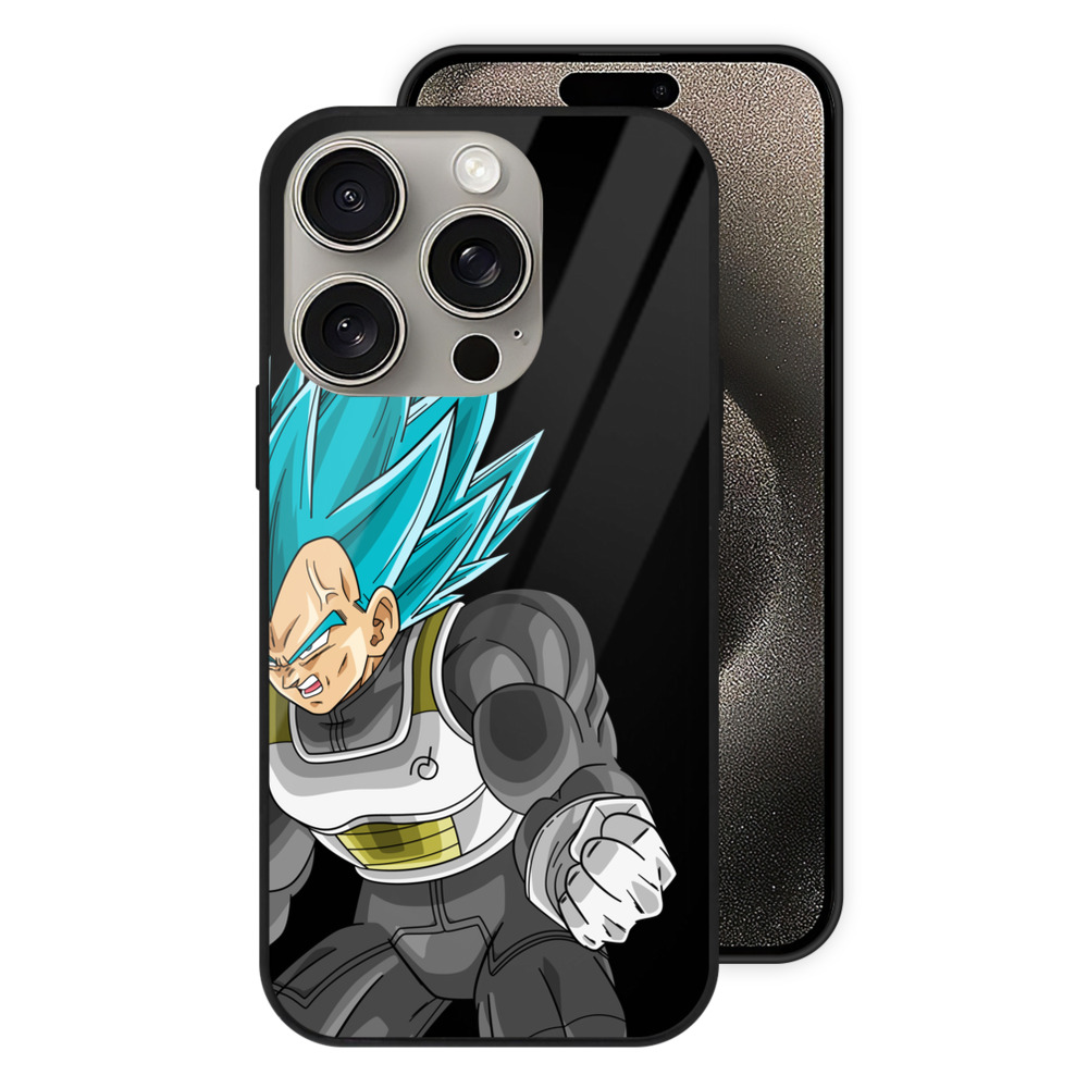 （画像用） ドラゴンボール ベジータ四世（Bejīta Yonsei）DRAGON BALL Vegeta IV 【iPhone15Pro対応】スマホケース 耐衝撃＆黄変防止 背面ガラス