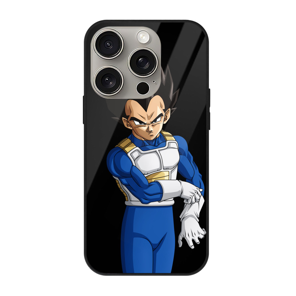 （画像用） ドラゴンボール ベジータ四世（Bejīta Yonsei）DRAGON BALL Vegeta IV 【iPhone15Pro対応】スマホケース 耐衝撃＆黄変防止 背面ガラス