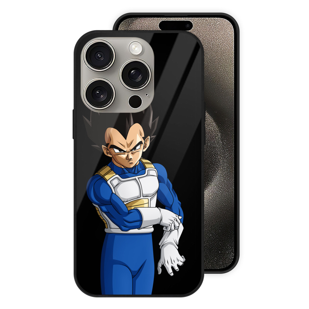 （画像用） ドラゴンボール ベジータ四世（Bejīta Yonsei）DRAGON BALL Vegeta IV 【iPhone15Pro対応】スマホケース 耐衝撃＆黄変防止 背面ガラス