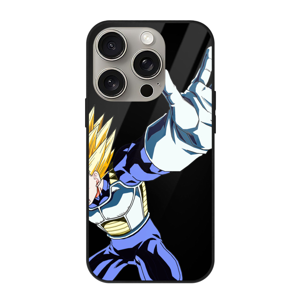 （画像用） ドラゴンボール ベジータ四世（Bejīta Yonsei）DRAGON BALL Vegeta IV 【iPhone15Pro対応】スマホケース 耐衝撃＆黄変防止 背面ガラス